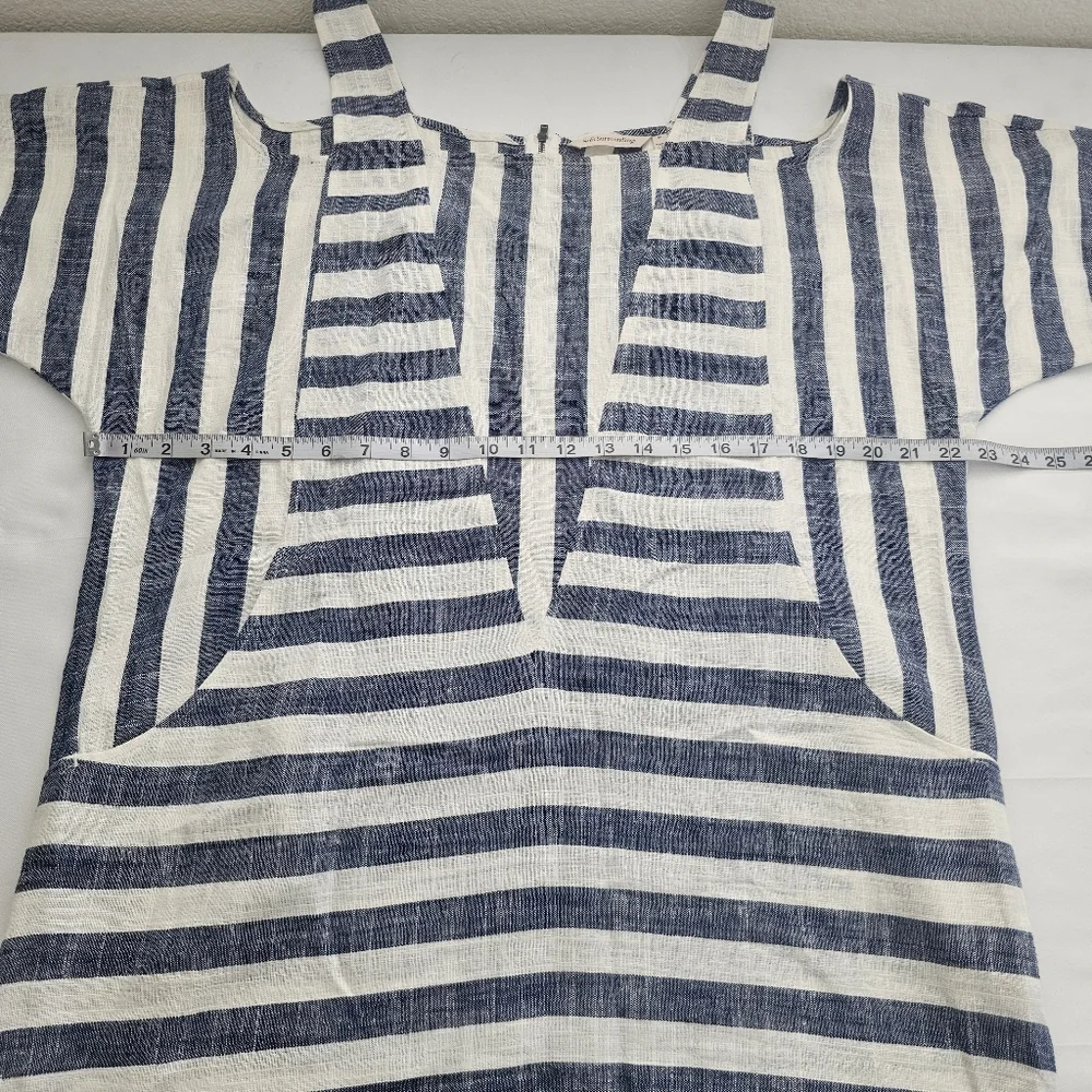 Soft Surroundings Sunset Park Linen Blend Cold Shoulder Tunic M